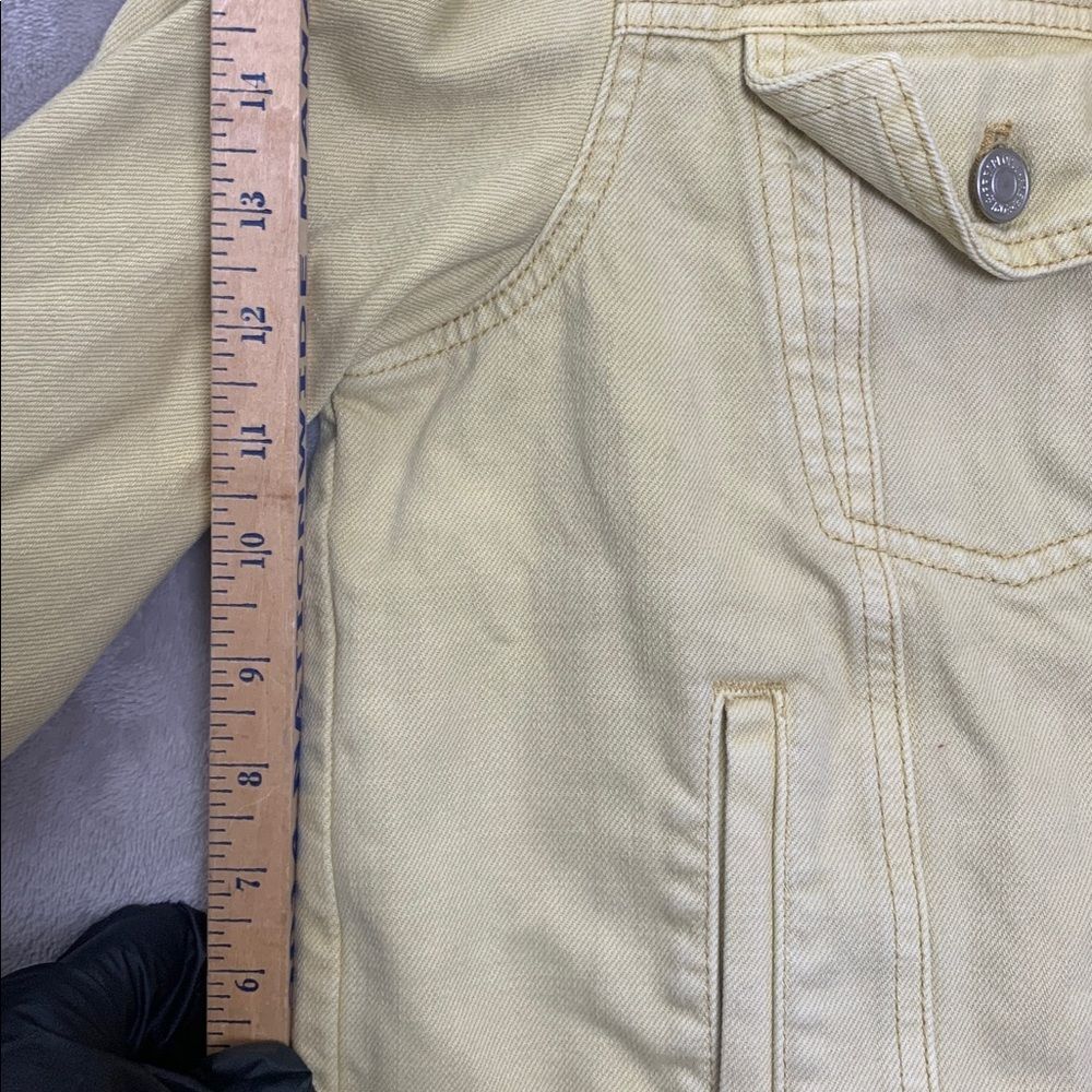 FREE PEOPLE | MEDIUM Women DENIM JACKET | YELLOW GOLDEN - Picture 12 of 16